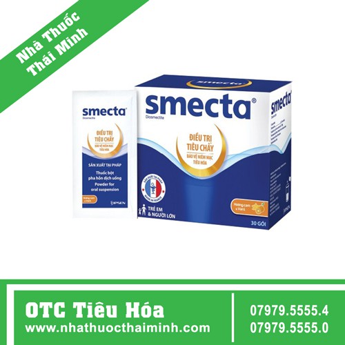Thuốc Smecta Ipsen điều trị tiêu chảy, bảo vệ niêm mạc tiêu hoá (30 gói x 3.76g)
