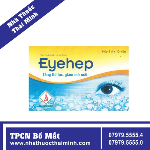 Thuốc dưỡng mắt EYEHEP- BÍ QUYẾT VÀNG cho đôi mắt luôn sáng khỏe mỗi ngày.