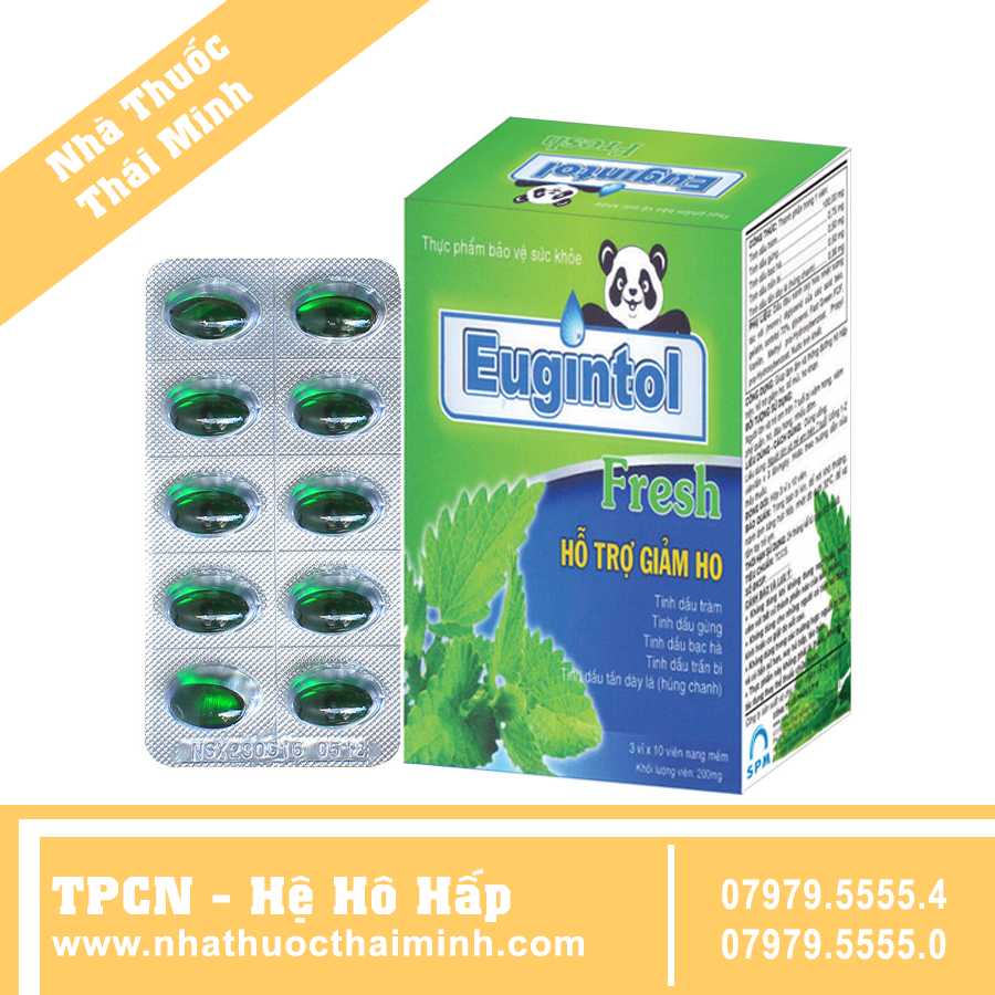 Eugintol Fresh - Hỗ trợ làm ấm và thông đường hô hấp trên (10 vỉ x 10 viên)