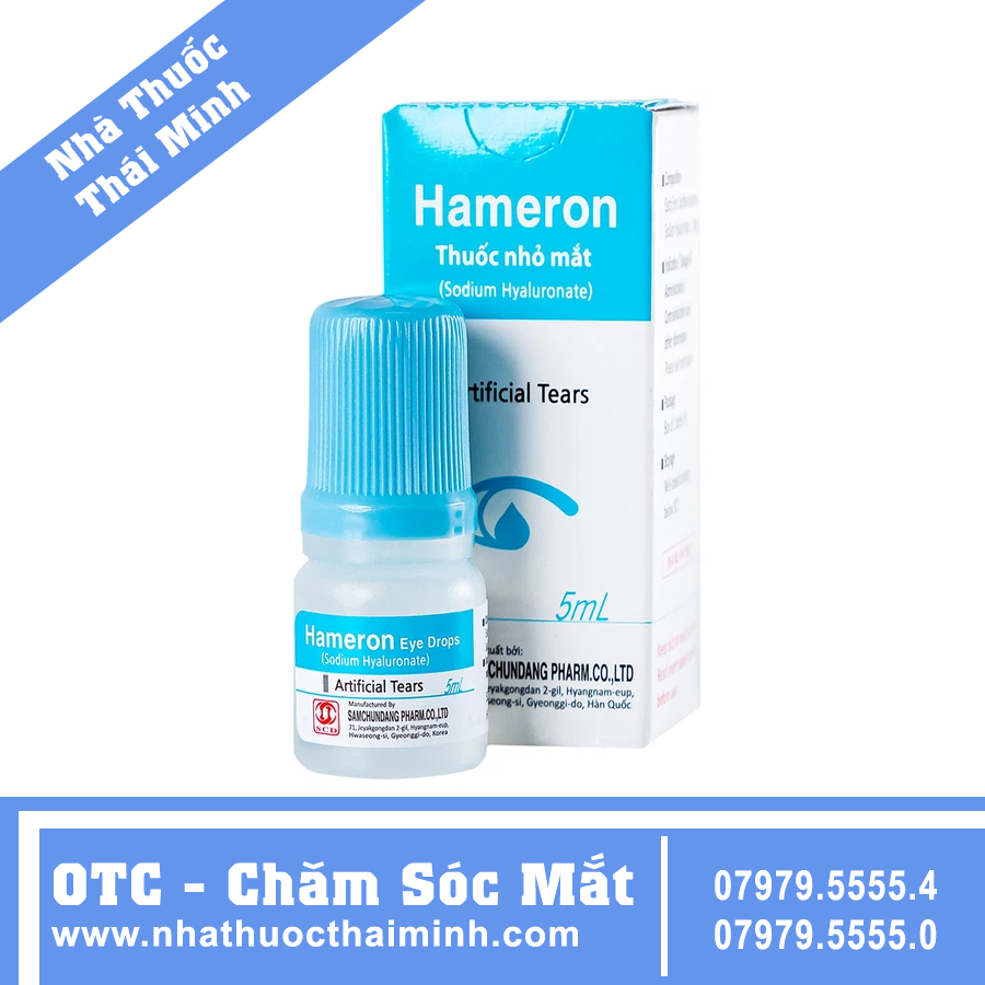 Thuốc nhỏ mắt Hameron SamChunDang giảm khô mắt và làm chất bôi trơn khi sử dụng kính áp tròng (5ml)