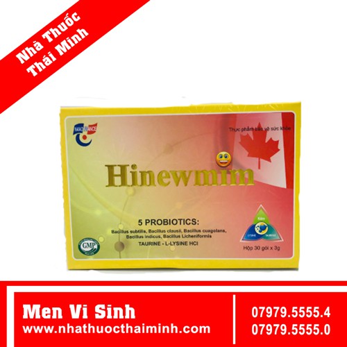 HINEWMIN - Hỗ điều trị chứng rối loạn tiêu hóa hộp 30 gói
