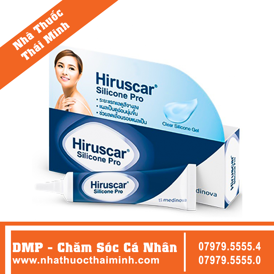Gel Hiruscar Silicone Pro giảm ngứa, làm mờ sẹo tuýp 4g