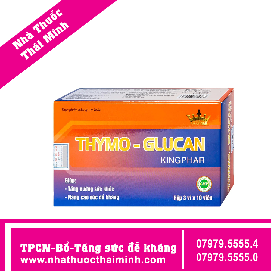 Viên uống Thymo-Glucan Kingphar nâng cao sức đề kháng (30 viên)
