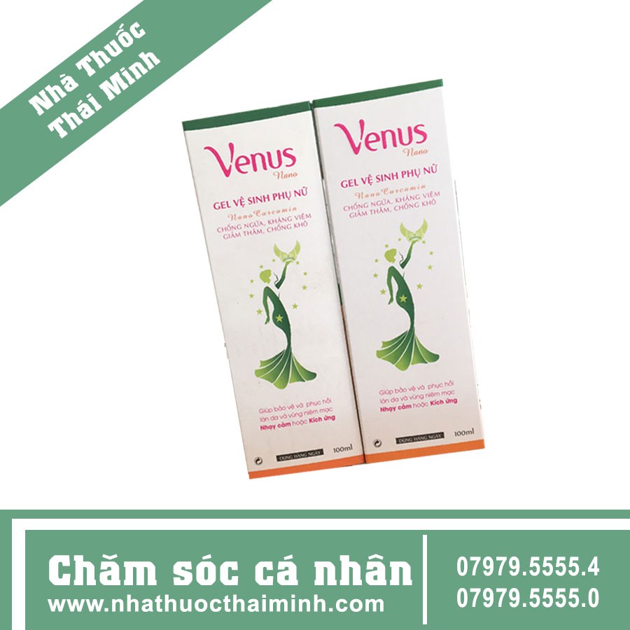 Dung dịch vệ sinh phụ nữ VENUS NANO 100 ml chống ngứa, kháng viêm, giảm thâm, chống khô
