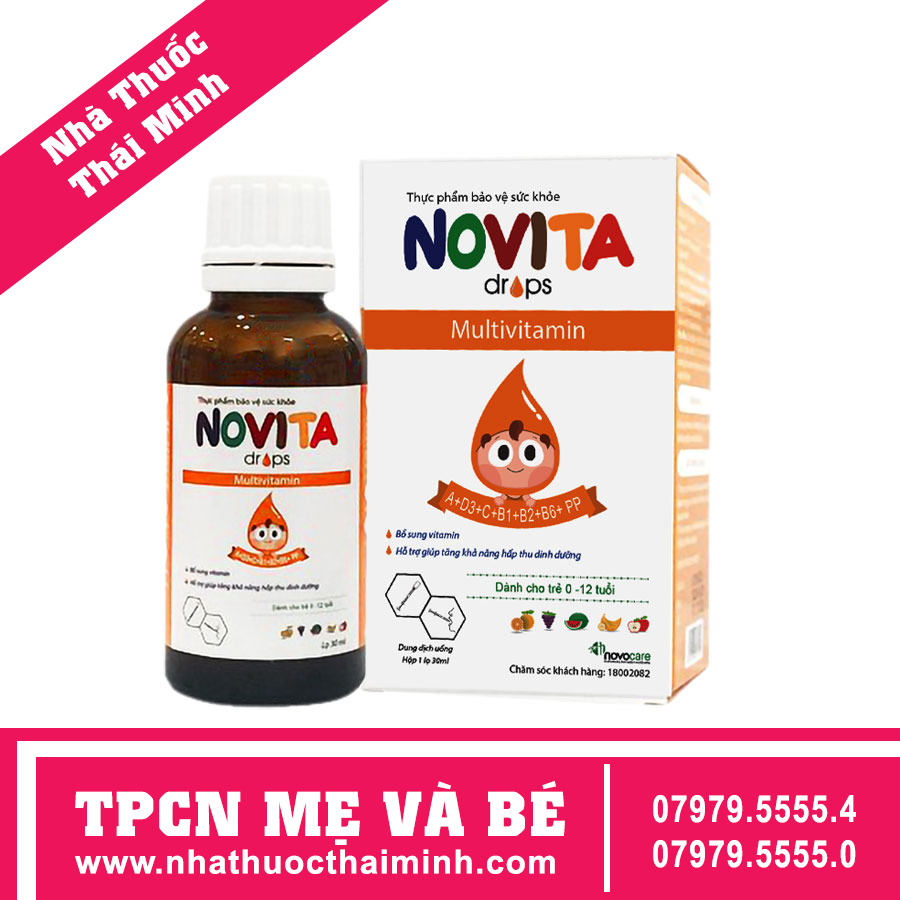 NOVITA – Bổ sung vitamin thiết yếu dạng nhỏ giọt cho trẻ