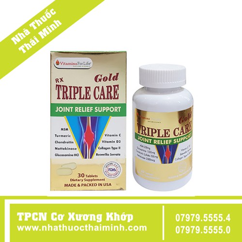 Triple Care Gold - Giúp nuôi dưỡng chức năng gân - xương - khớp.