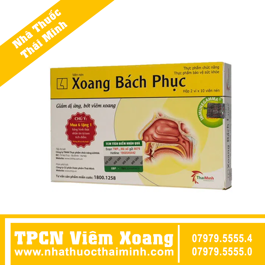 Viên uống Xoang Bach Phuc Lohha điều trị viêm xoang, viêm mũi dị ứng