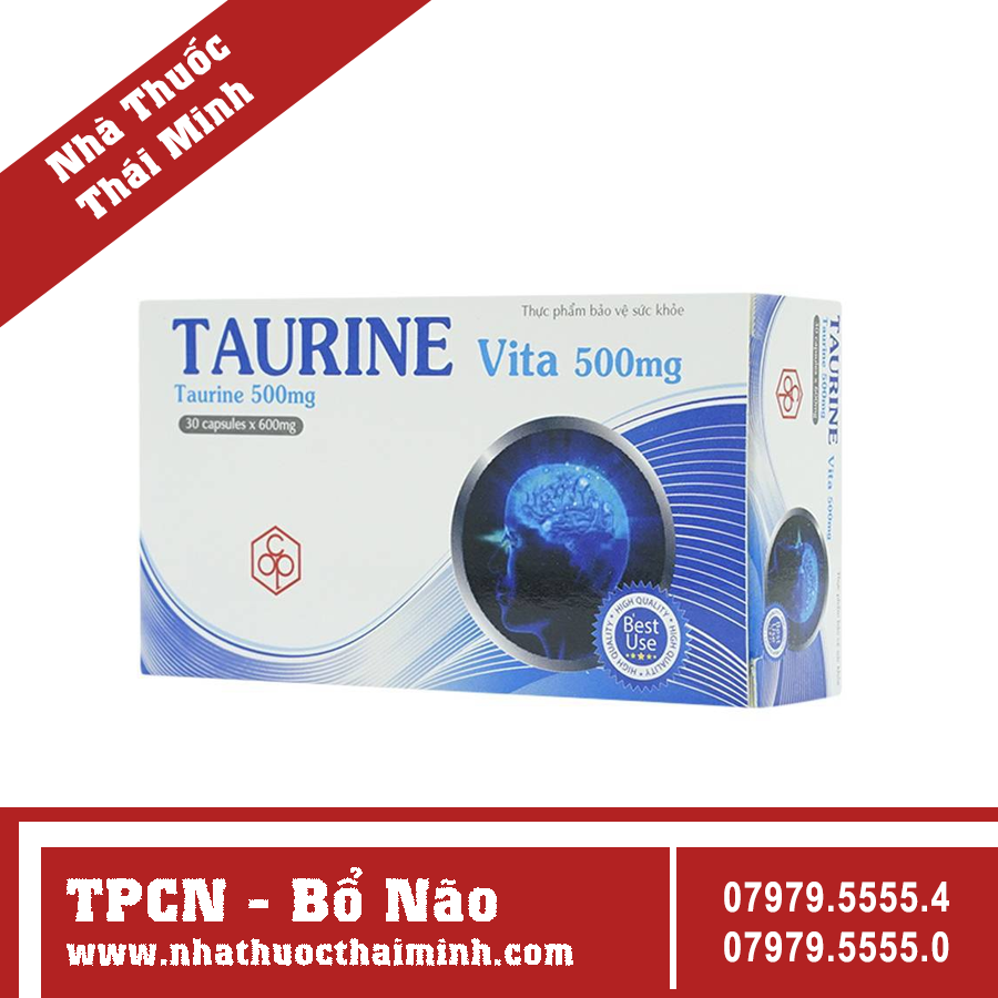 Viên uống Taurine Vita 500mg OPC bổ não (30 viên)