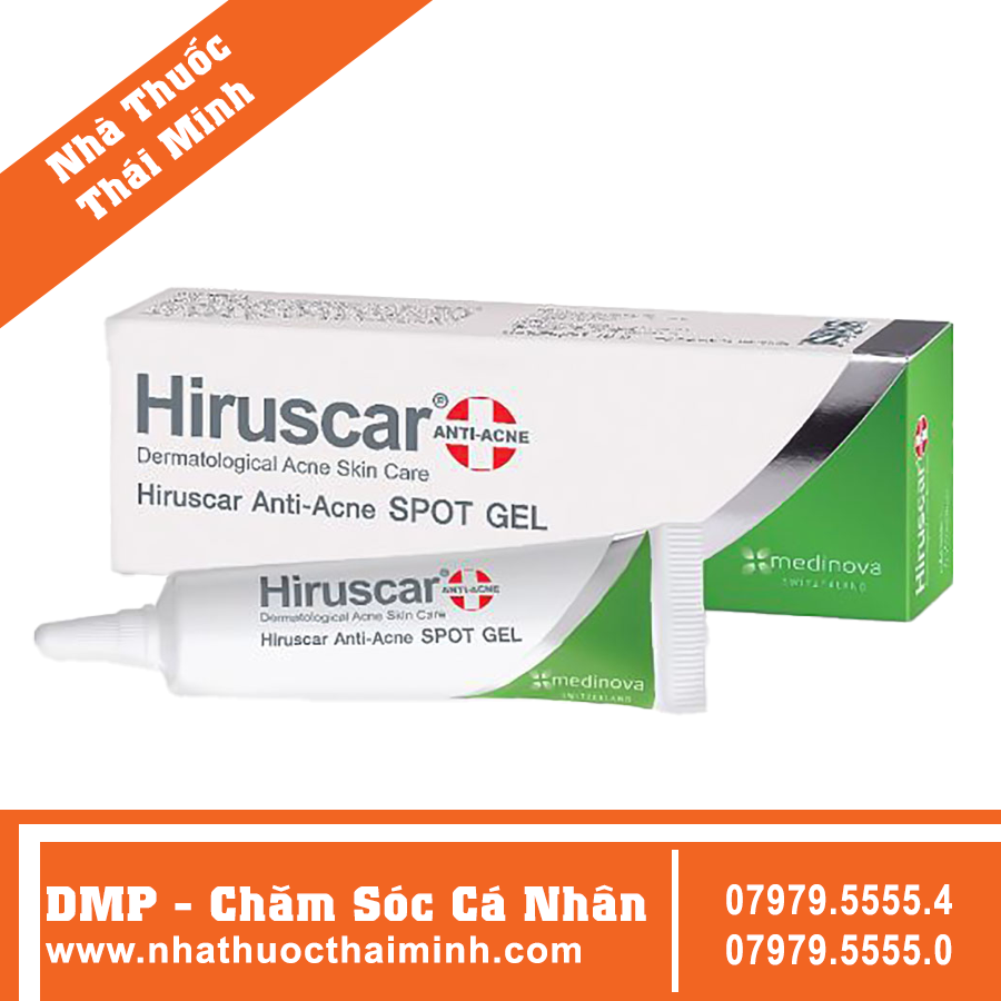 Gel Hiruscar Anti-acne ngăn ngừa mụn, tăng độ ẩm cho da tuýp 10g